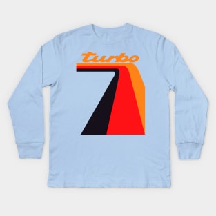 turbo stripes Kids Long Sleeve T-Shirt